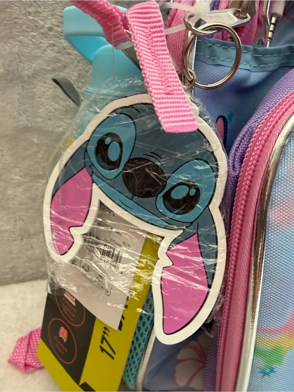 Disney Stitch & Angel 5 Piece Backpack Set Lunch Bag Bottle Headphones